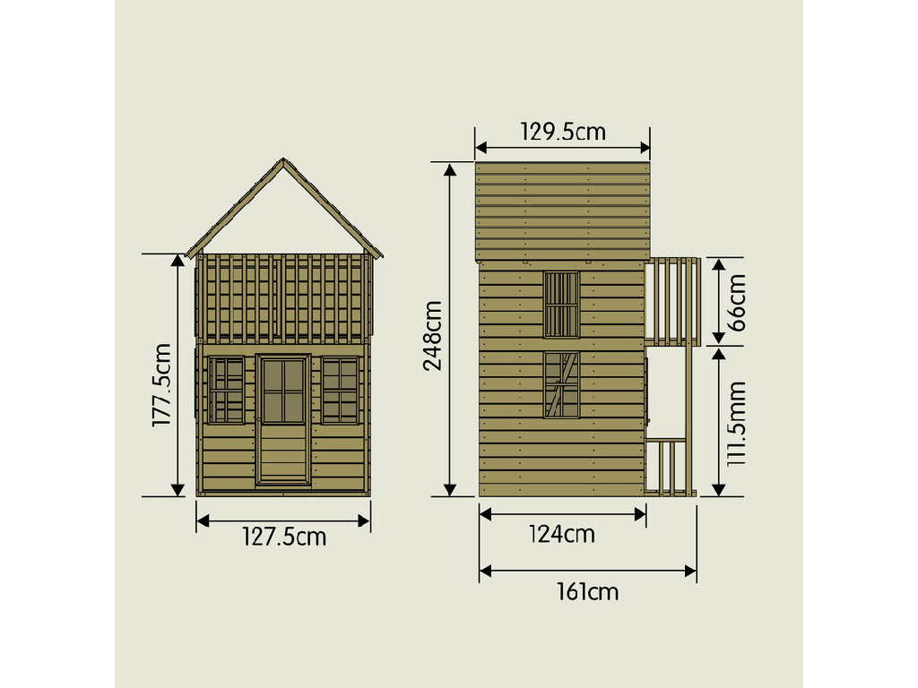 TP Loft Wooden Playhouse - FSC®