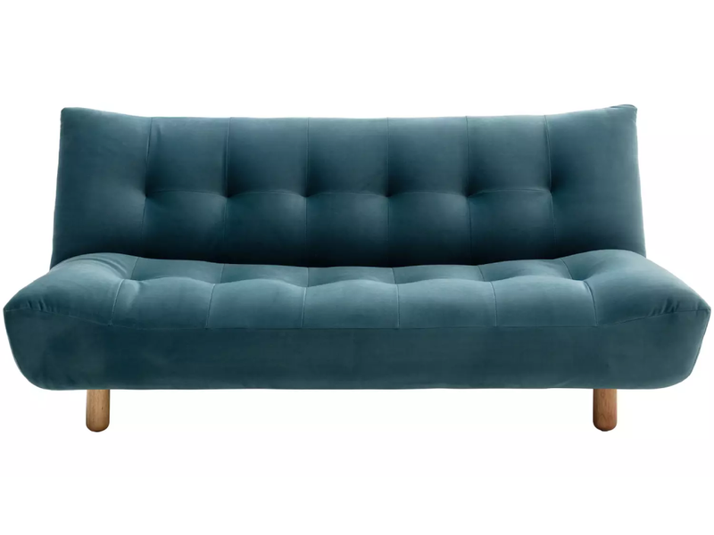 Habitat Kota 3 Seater Velvet Clic Clac Sofa Bed - Teal