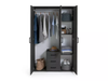 Oslo 3 Door 3 Drawer Wardrobe - Black Oak Effect