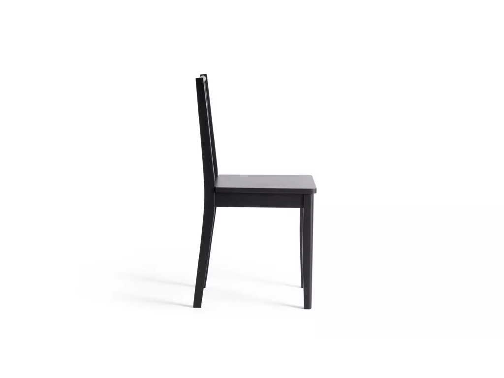 Habitat Nel Pair of Solid Wood Spindle Chair - Black