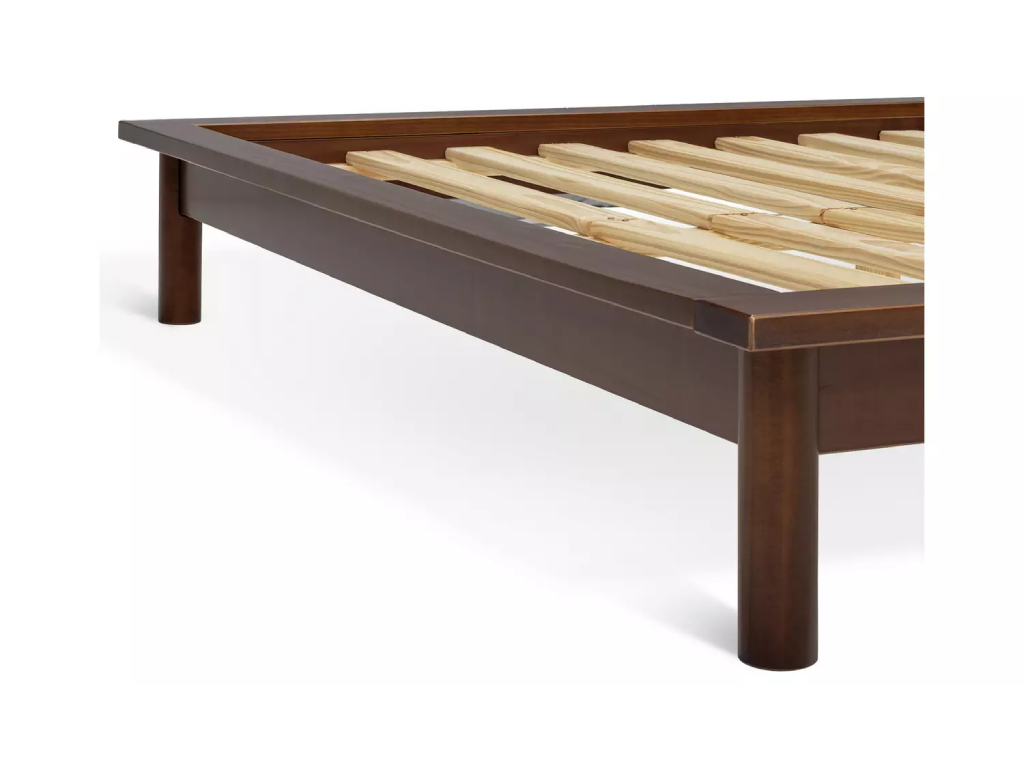 Habitat Akio Double Wooden Platform Bed Frame - Walnut