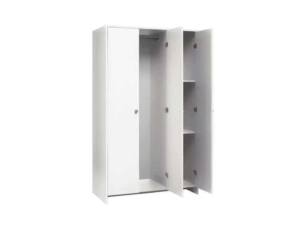 Seville 3 Door Wardrobe - White