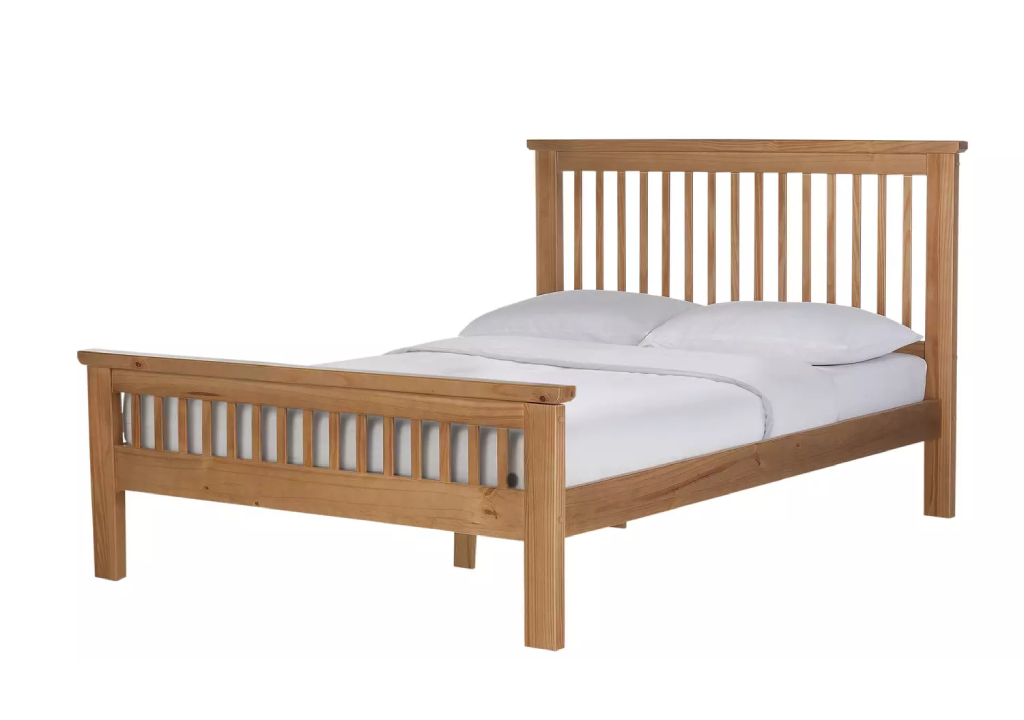 Aubrey Superking Wooden Bed Frame - Oak Stain (B-GRADE)