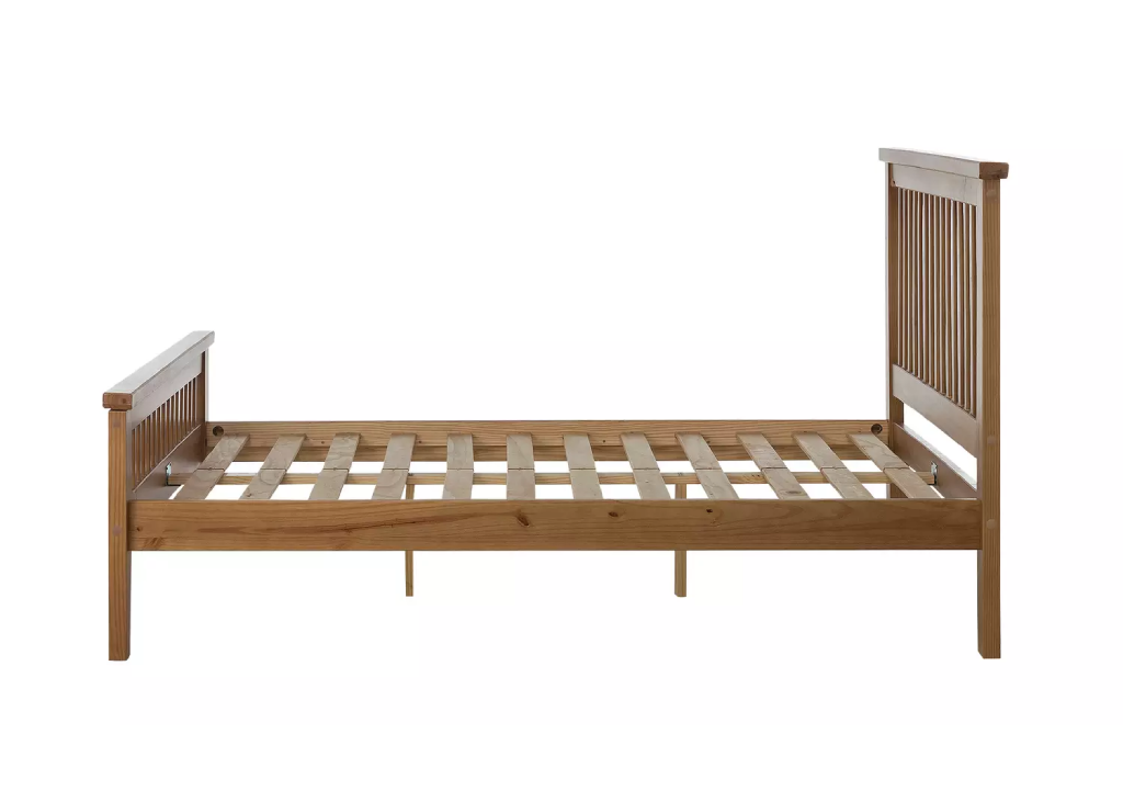 Aubrey Superking Wooden Bed Frame - Oak Stain (B-GRADE)