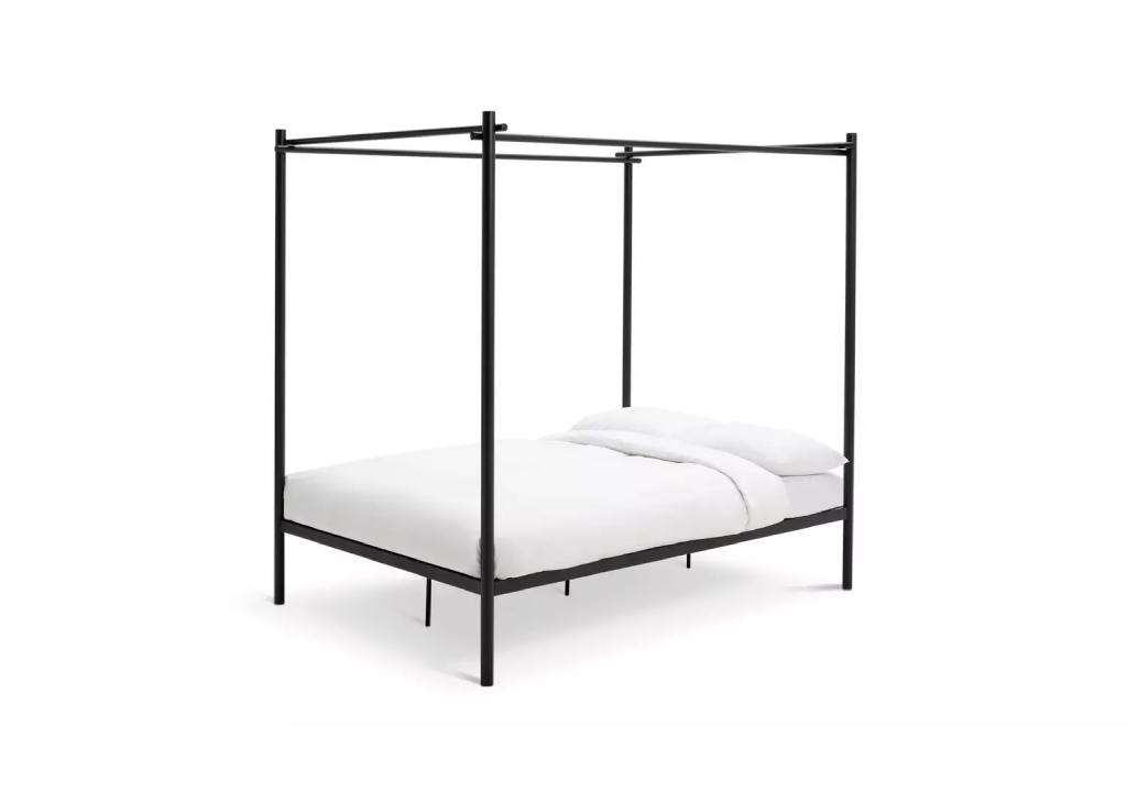 Habitat Akari 4 Poster Double Metal Bed Frame - Black (B-GRADE)