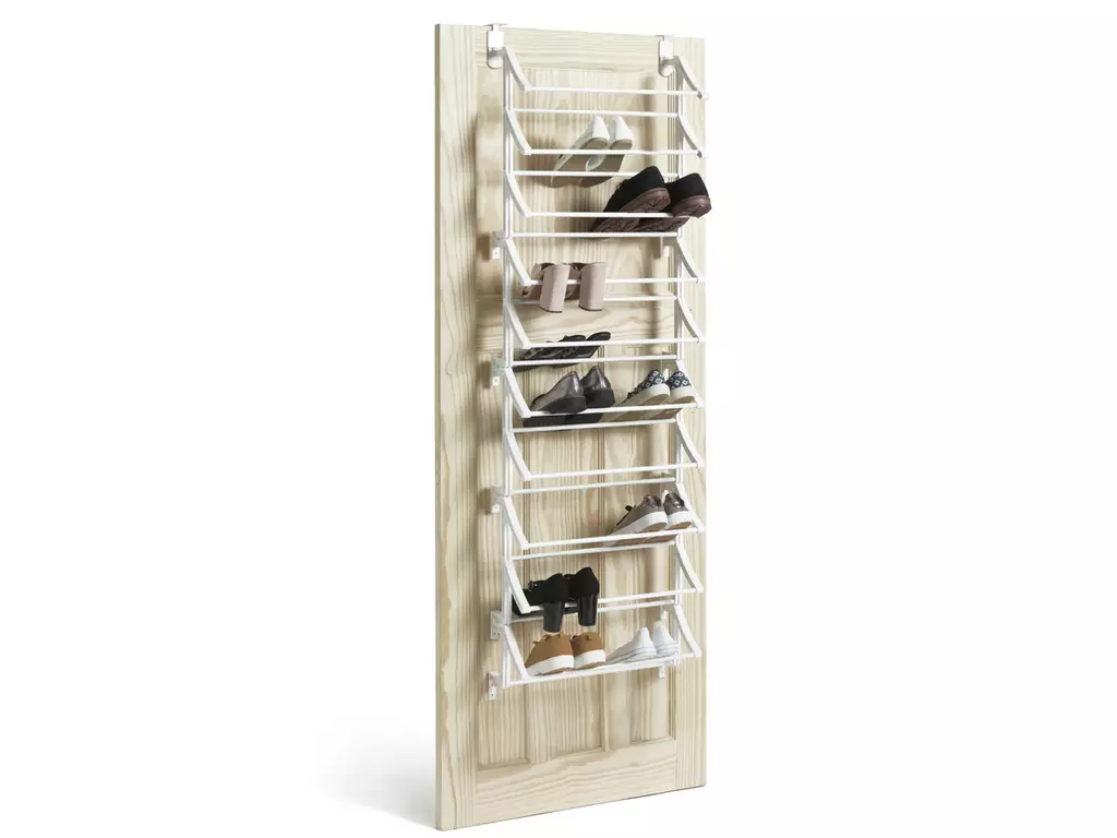 Lloyd Pascal Hanging 10 Shelf Shoe Storage Rack - White