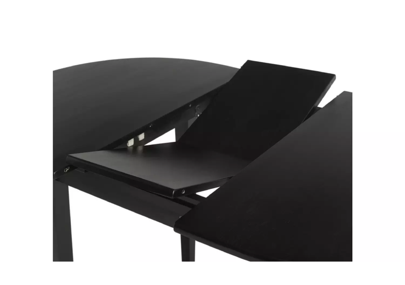 Banbury Extending Solid Wood Dining Table Only - Black 106-135cm