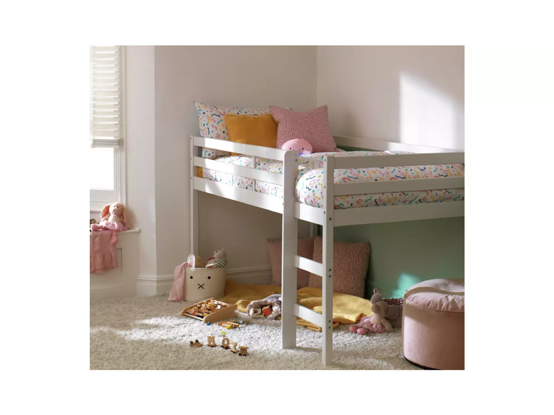 Kaycie Mid Sleeper Single Bed Frame - White